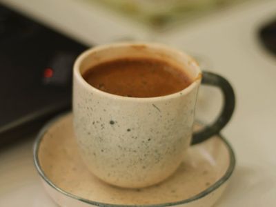 Desk with plants and comfortable accessories for breaks